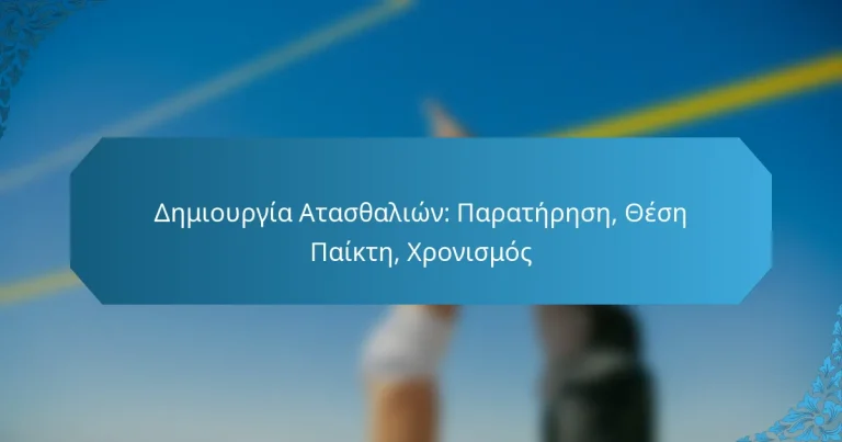 Δημιουργία Ατασθαλιών: Παρατήρηση, Θέση Παίκτη, Χρονισμός